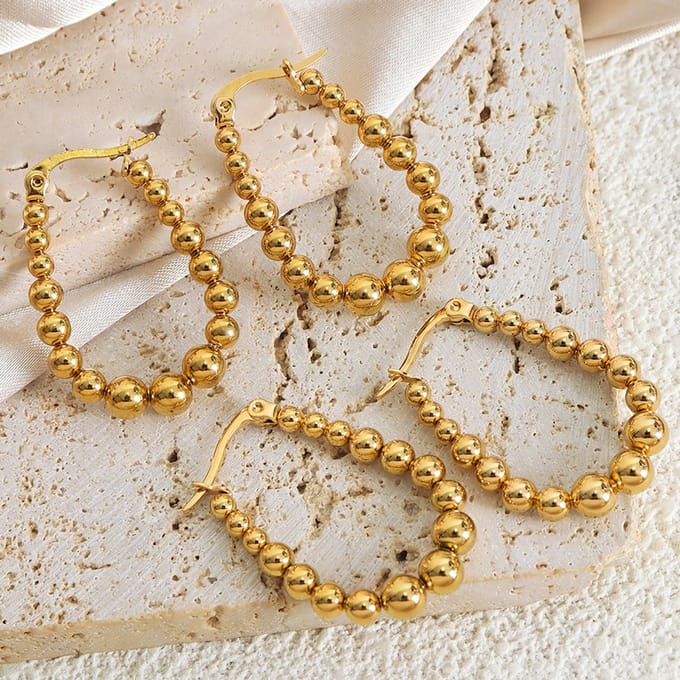 Statement Oorbellen 'Hotter Than Gold' | Stainless Steel Goud