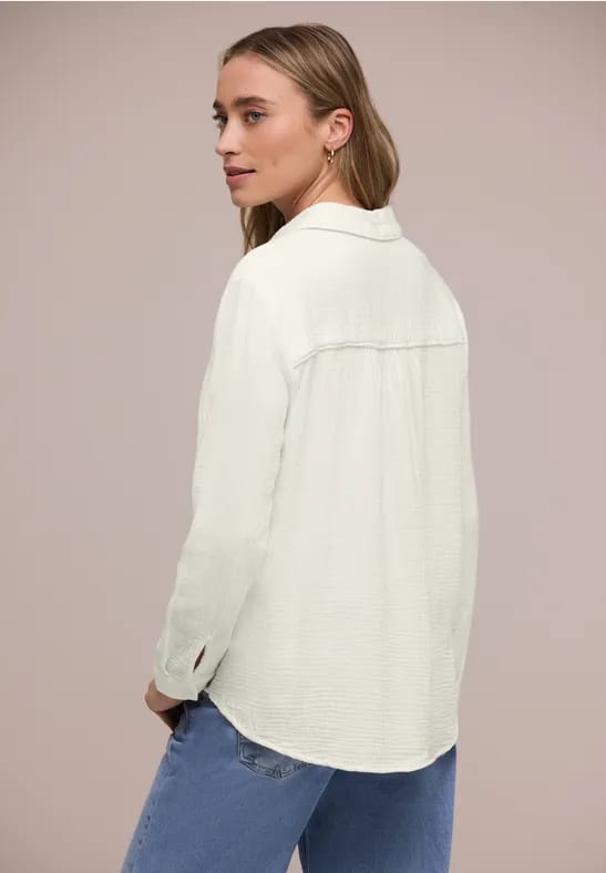 Mousseline overhemd blouse