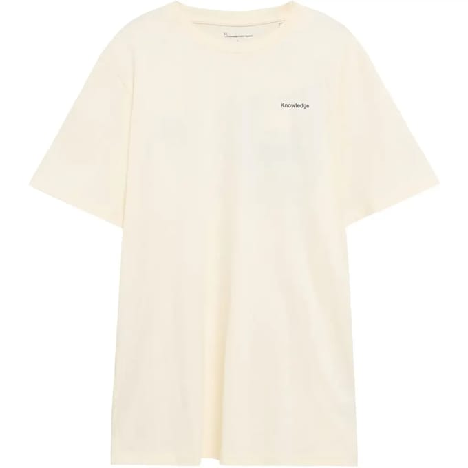 T-shirt met print op de rug biologisch katoen KnowledgeCotton Apparel