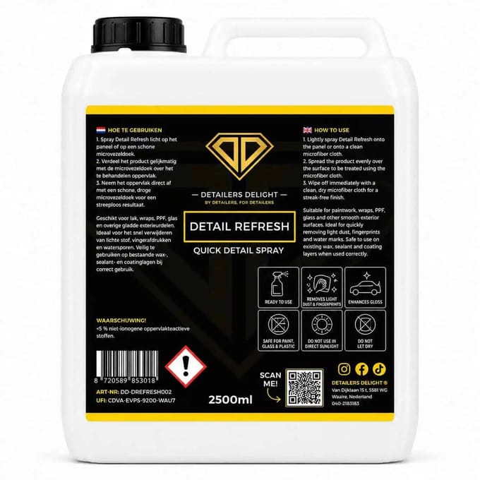 DETAILERS DELIGHT DETAIL REFRESH – QUICK DETAIL SPRAY 2.5L