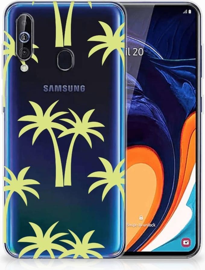 Back Cover voor Samsung Galaxy A60 TPU Case Palmtrees