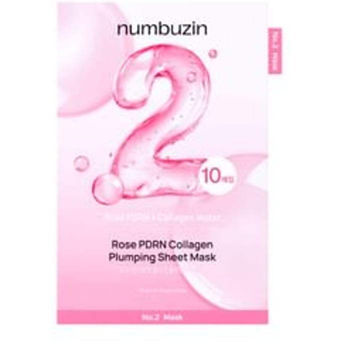 numbuzin No.2 Masque Repulpant Rose PDRN Collagène Hydratant Raffermissant 33ml 10pcs
