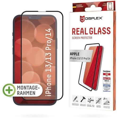 Displex Real Glass Full Cover Screenprotector geschikt voor iPhone 14 - Transparant