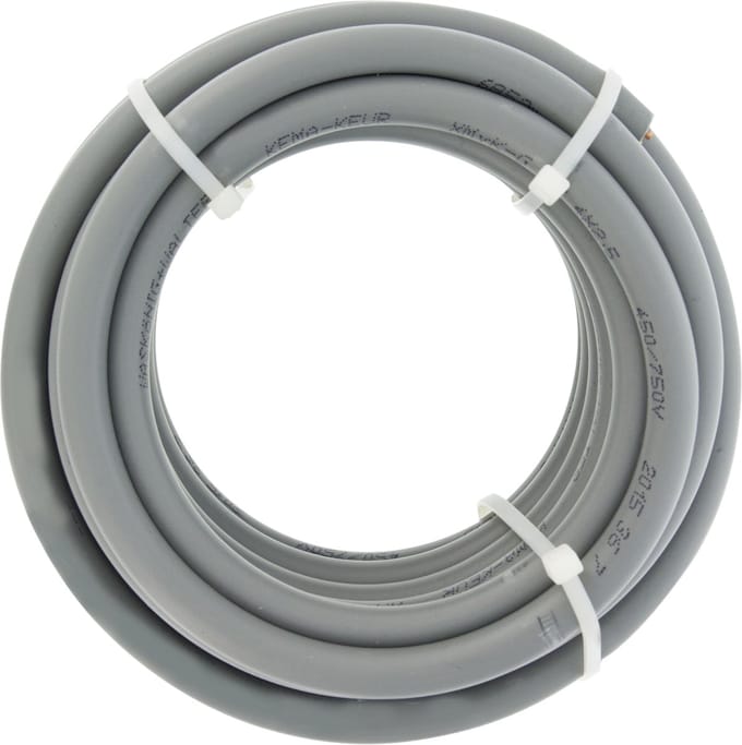 Buitenkabel XMVK - Installatiekabel - 4 x 2.5 mm² - 5 meter - Grijs