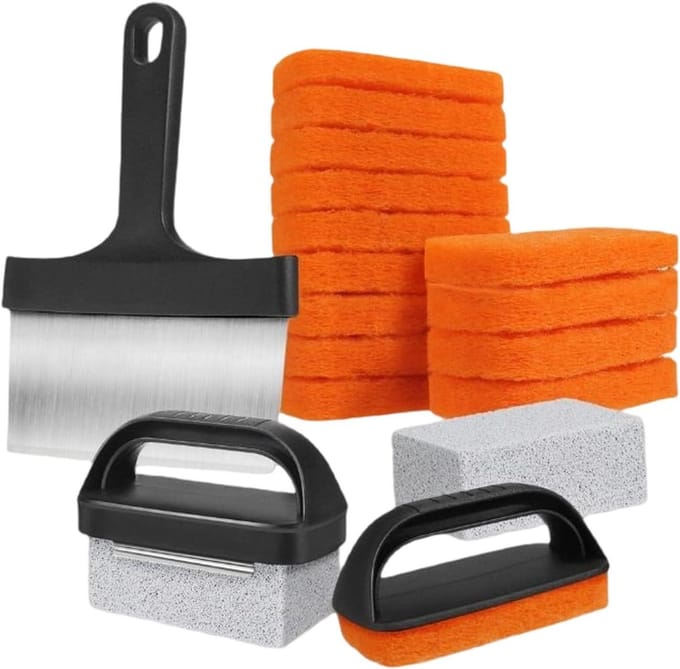 Griddle Reiniger - Bakplaat Schraper - Grillplaat Onderhoud - Krasvrije Reiniging - 28.5 cm - Niet gespecificeerd