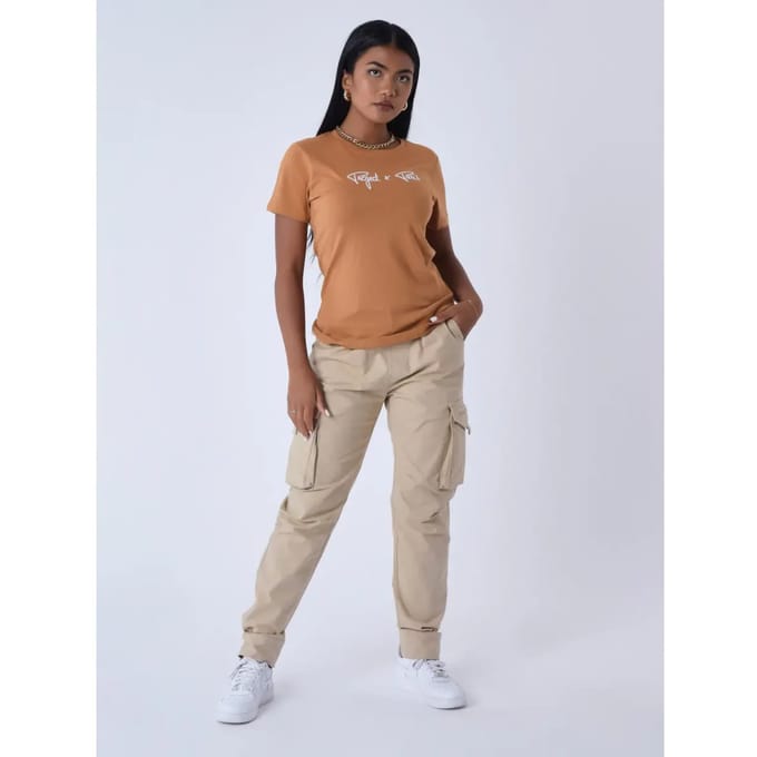 Dames t-shirt met geborduurd logo Project X Paris Basic