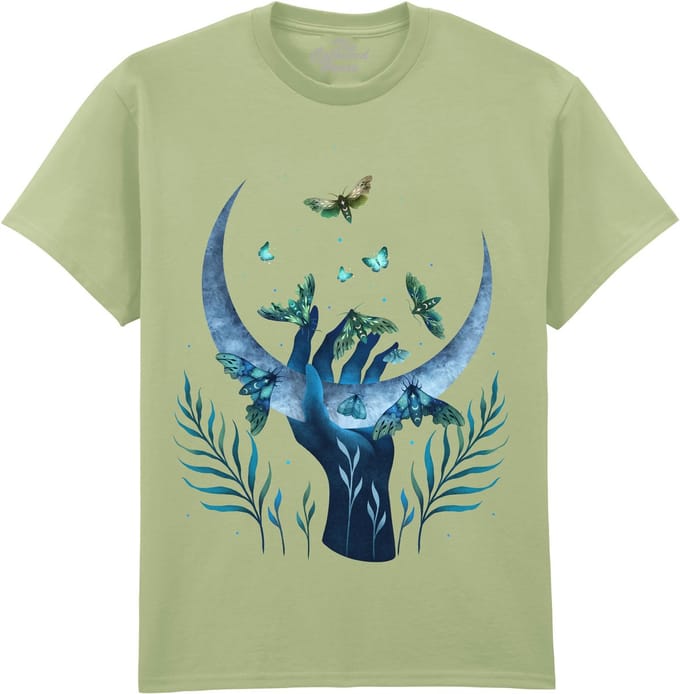 Maan Mot Moth Hand The Coloured House T-shirt M