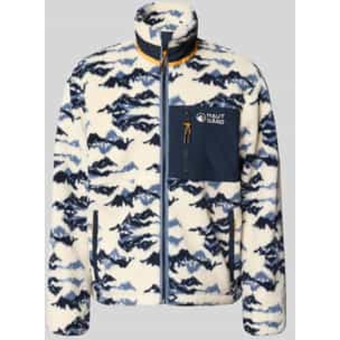 Regular fit fleecejack met opstaande kraag