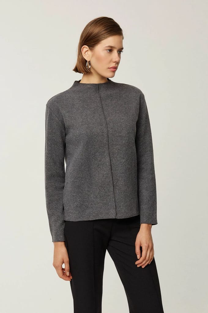Halve Col Gebreid Top