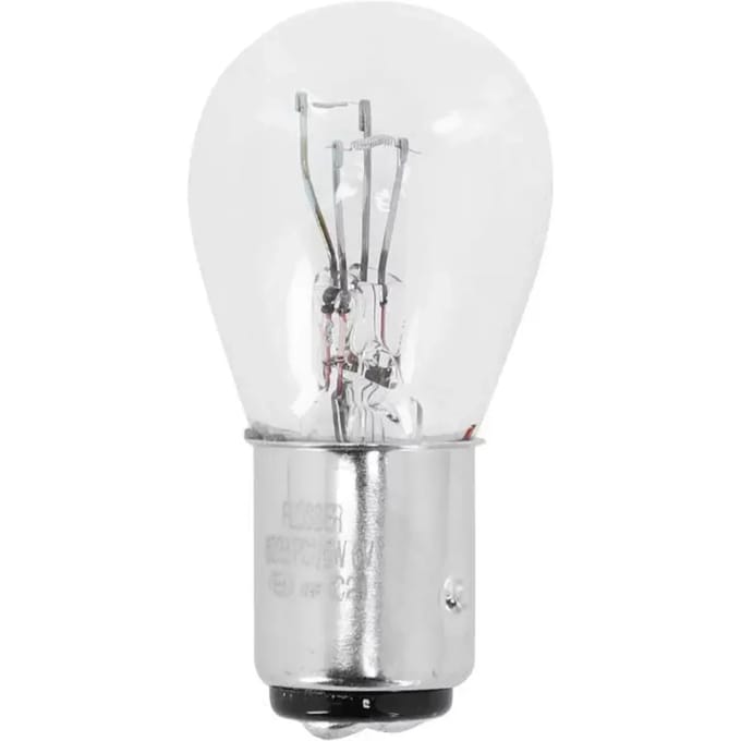 Doos van 10 lampjes wit Flosser 6V 21/5W fitting BAY15d voor motor bromfiets auto