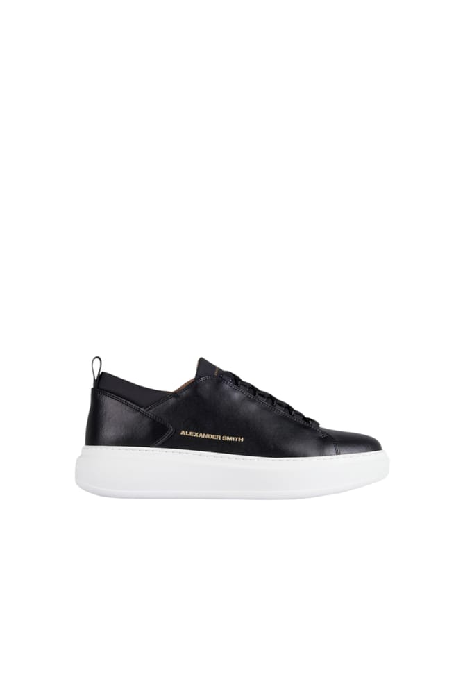 asbcwym-2264-blk Alexander Smith Mannen Leder Zwart