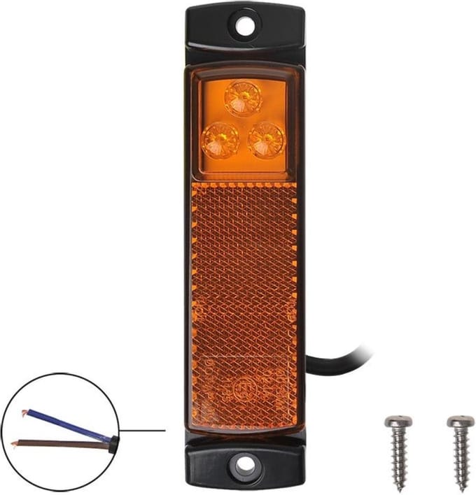 ProPlus Markeringslamp - LED - Waterdicht - 12/24V - Oranje - 126 x 30 mm