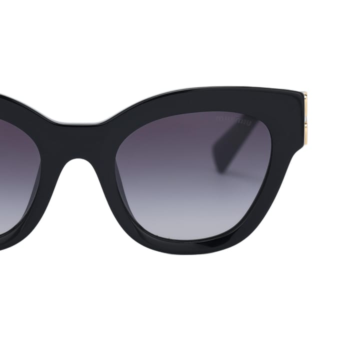 Miu Miu Logo Design Cat Eye Zonnebril Dames zonnebril Zwart SMU01YF-1AB5D1 Default Packaging,51