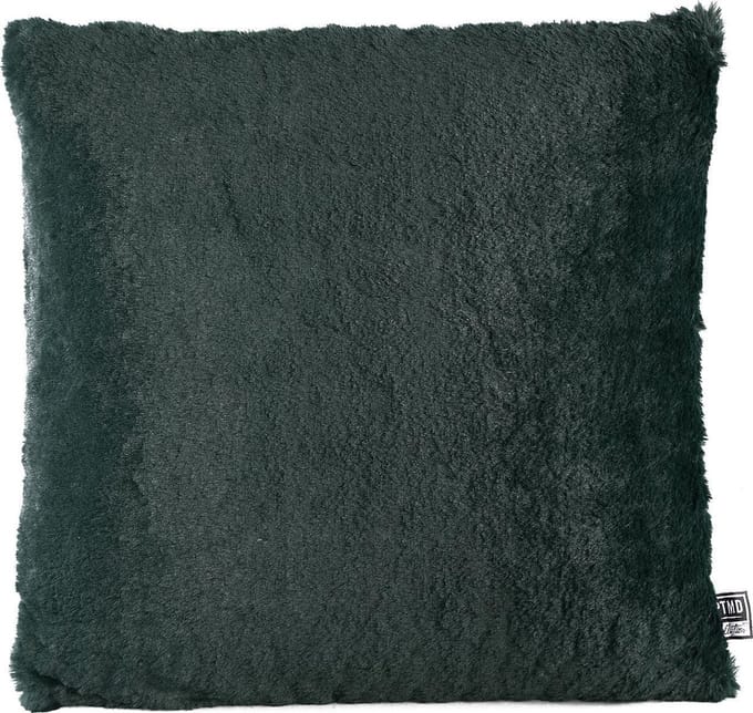 PTMD Mattie Vierkant Kussen - 45 x 10 x 45 cm - Vegan Bont - Groen