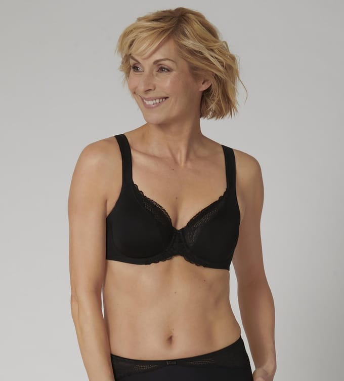 Triumph Modern Lace+Cotton W Vrouwen Beha - BLACK - Maat E85