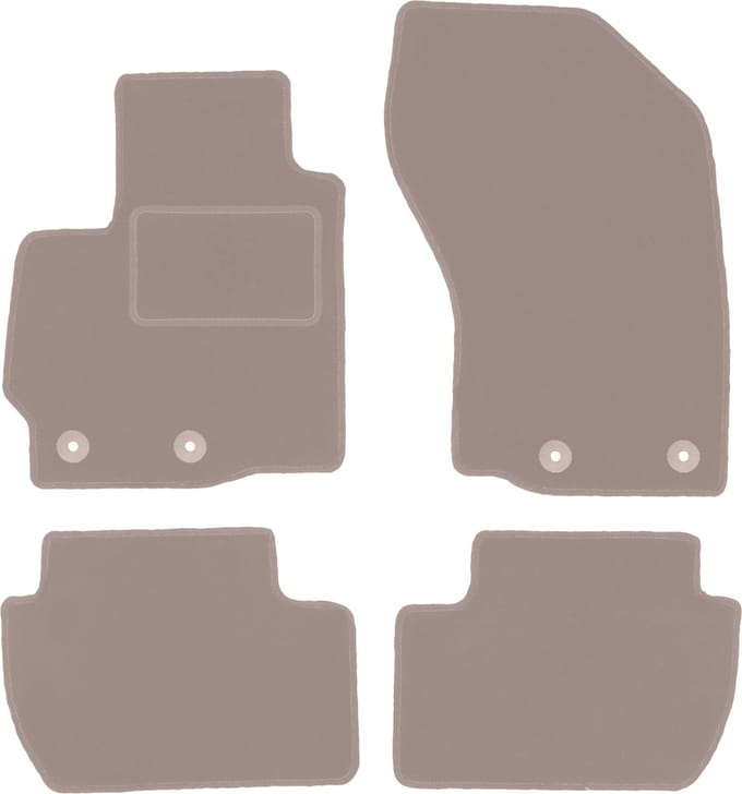 Beige velours matten voor: Mitsubishi ASX crossover (2010-2019)