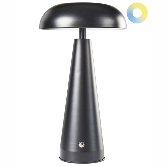 BOCONO - Draadloze LED tafellamp - Zwart - IJzer