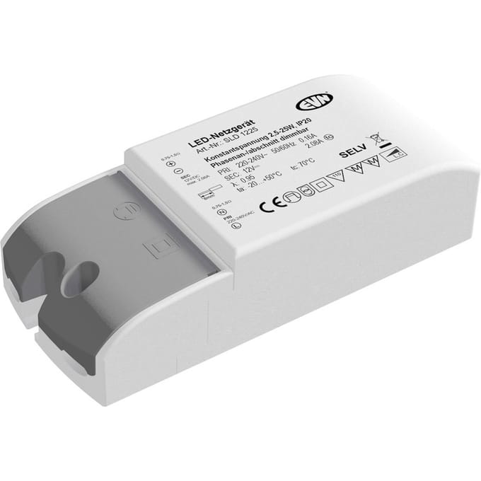 EVN Voedingseenheid 12V/DC 2,5-25W, IP20, 230-240V/AC