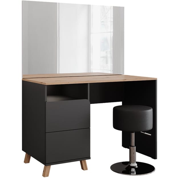 Vicco Karen Kaptafel – 110 cm met kruk Antraciet/Artisan