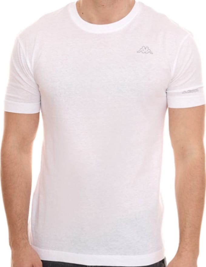 Kappa - 2 Pack - Heren - T-Shirts - Ronde Hals - Wit - Maat M