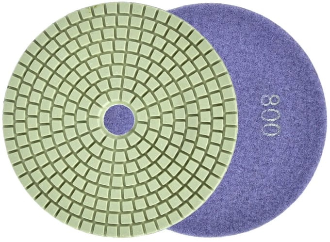 GEKO Diamant polijstpad - nat gebruik - klittenbandbevestiging - 125 mm