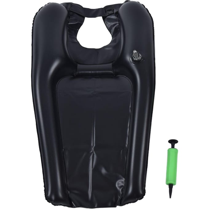 Opblaasbare Shampoo Kom Draagbare Haarwasbak met Opblaaspomp Lichtgewicht Shampoo Bekken black