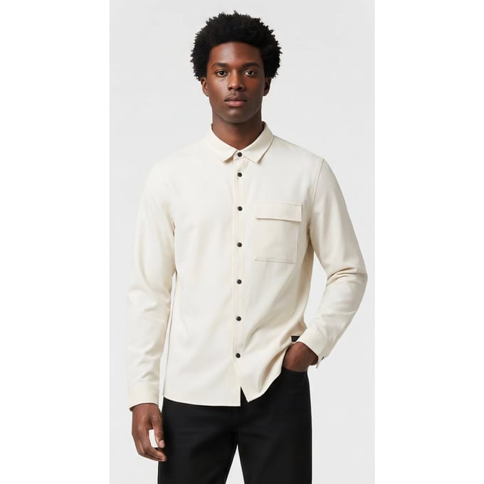Lyle & Scott Black Eagle Pocket Shirt Bleached Sand Taglia: S | Camicie Casual Outlet | Uomo | Marrone