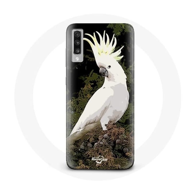 Case voor Samsung Galaxy A70 Kaketoes Witte Papegaaien in de Boom