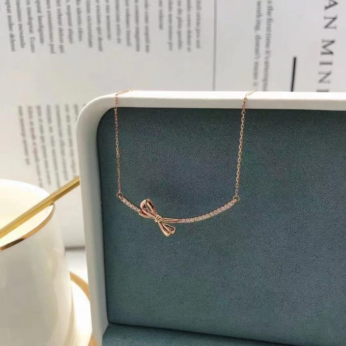 Strik Clavicle Ketting Lachende Ketting Vrouwelijke Niche Ontwerp Choker Temperament Veelzijdig gray