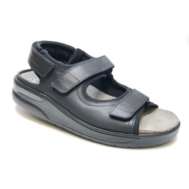 Mobils by Mephisto VALDEN Heren Sandaal - Extra Breed - Zwart - Maat 47