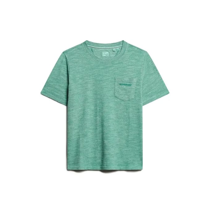 Superdry - Essential overdyed T-shirt met logo - Dames - T-shirts