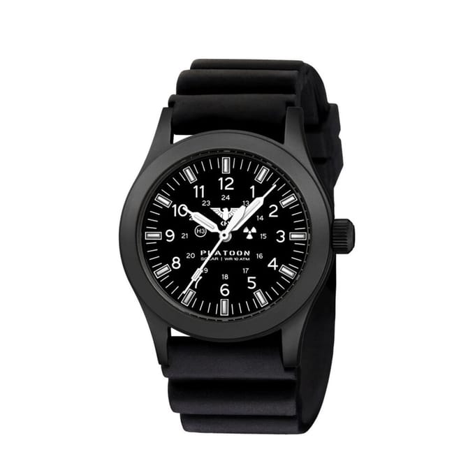 KHS - KHS.PLABSSF.DB - Polshorloge - Heren - PLATOON Black Steel Solar