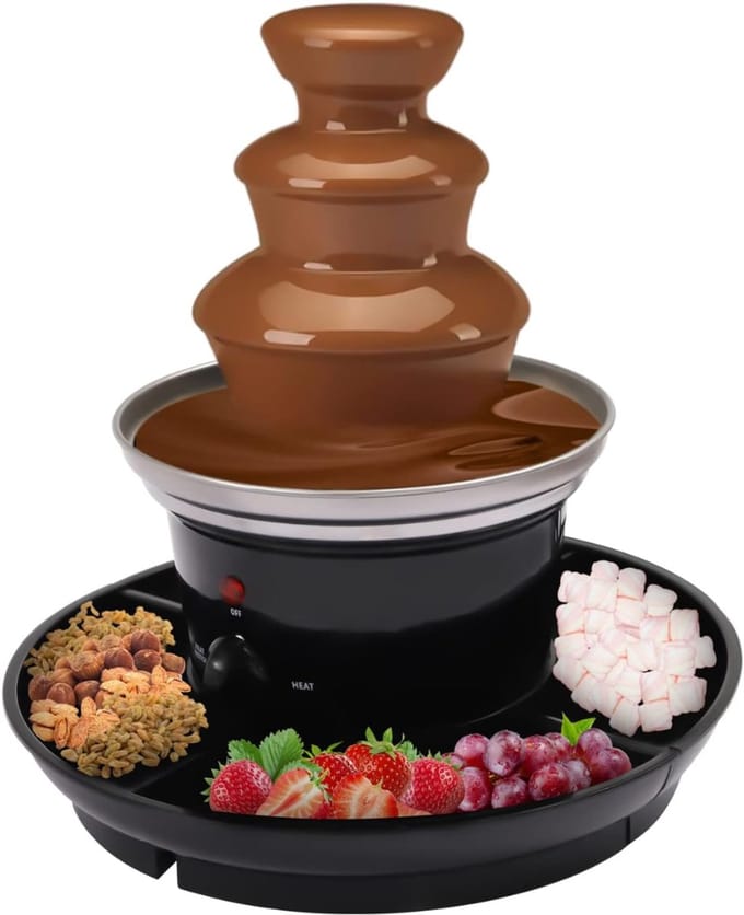 TIM® Chocoladefontein-Chocoladefontein-Chocoladedruppels-Zwart-‎31cmx26cmx19cm