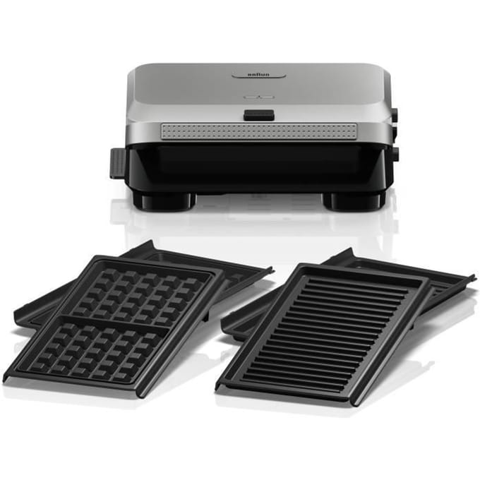 Grill - BRAUN - Sandwich Maker 5 SM5005 - 800 W - Inox / Noir