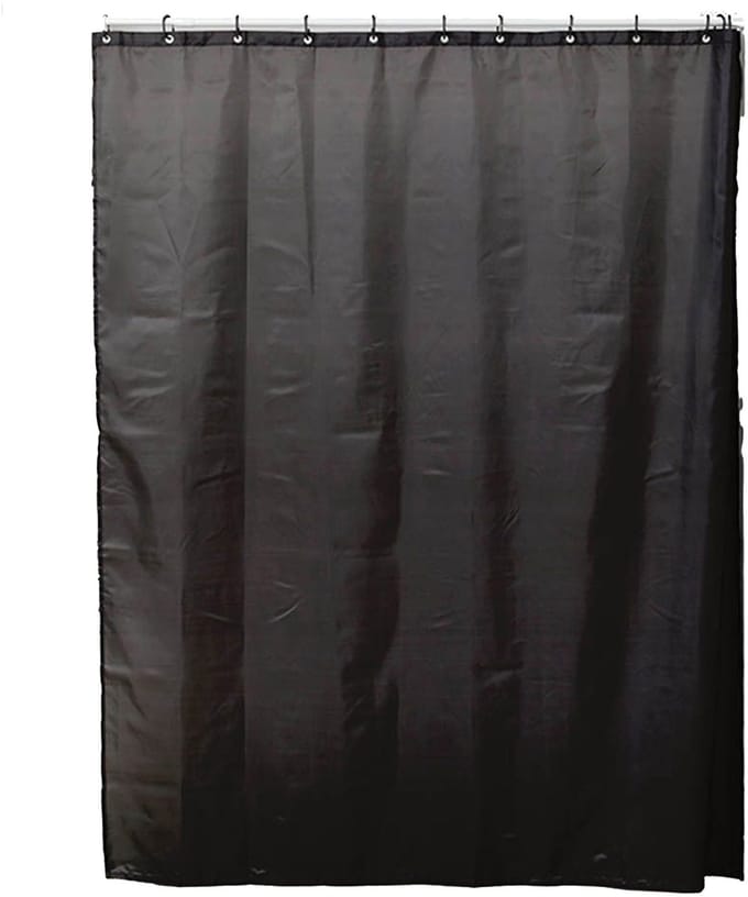 Tendance Douchegordijn Basic Elegance - met ringen - antraciet - polyester - 180 x 200 cm - wasbaar