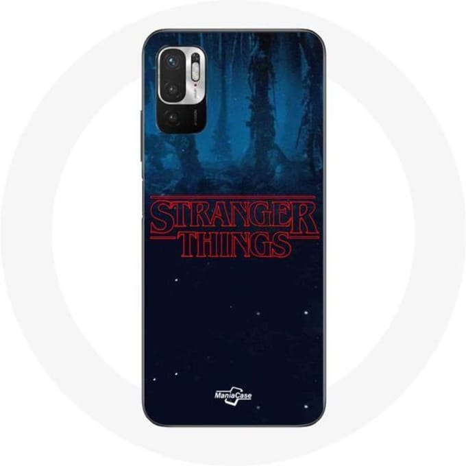 Hoesje - Stranger Things - Xiaomi Redmi Note 10 5G - Logo - Flexibel - Telefoonbescherming blauw