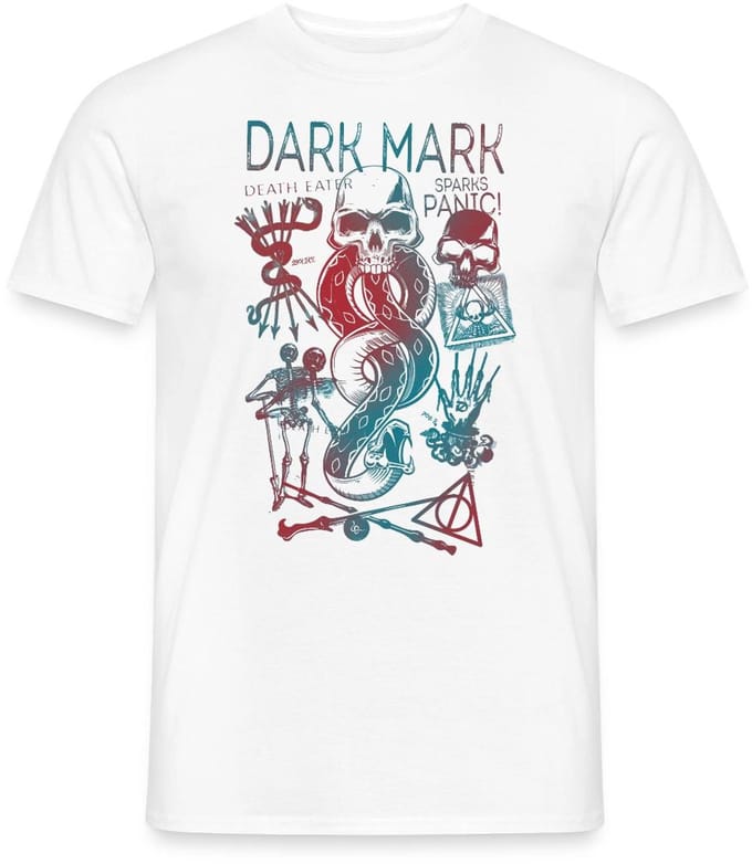 Harry Potter Duistere Teken & Gruzielement Ontwerp T-Shirt Heren