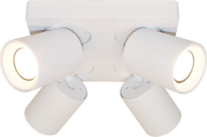 Artdelight - Spot Megano 4 lichts vierkant wit