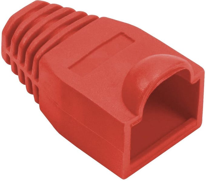 Tule voor RJ45 stekker - 6.6mm - Rood - per stuk