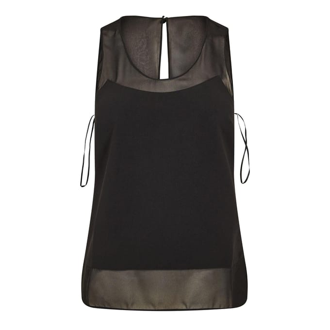 Ted Baker Dames/Dames Paneel Mouwloos Topje (Zwart)