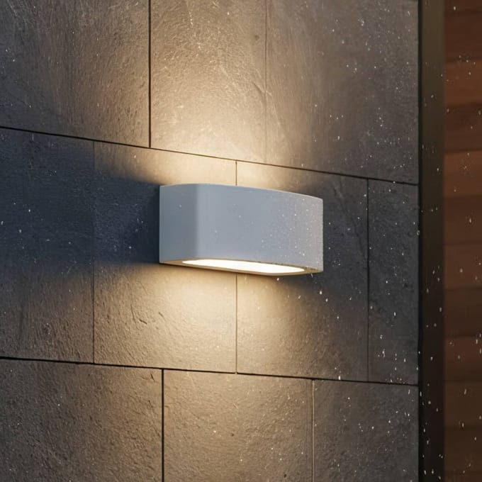 Ideal Lux buitenwandlamp Andromeda, grijs, breedte 22 cm, aluminium