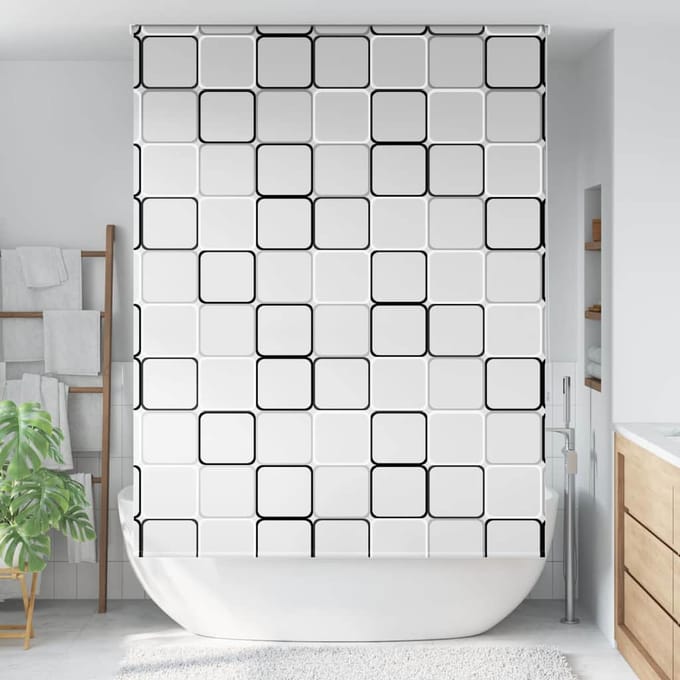 vidaXL - Doucherolgordijn - 160x240 - cm - stofbreedte - 156 - cm