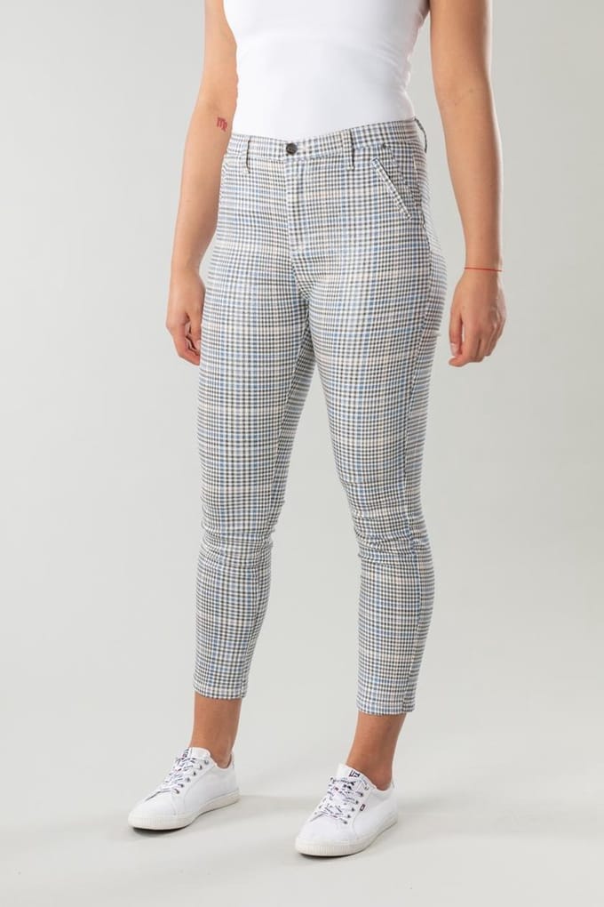 New Star 7/8 broek Aberdeen blauwe ruit - maat 27
