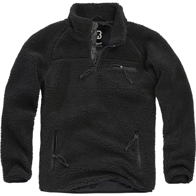 Brandit - Teddyfleece Troyer Pullover Jas - Fleece vest - XL - Zwart
