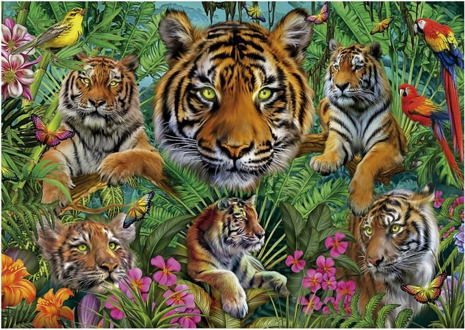 EDUCA - puzzel - 500 stuks - Tijger Jungle