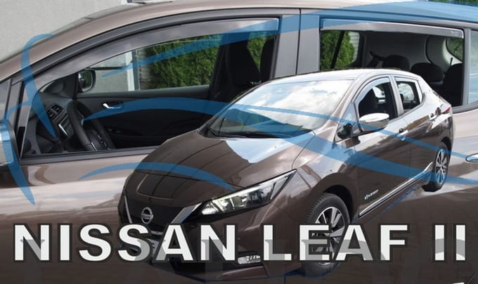 Nissan Leaf type 2 VANAF 2017 - zijwindschermen donker getint tbv 5 deurs model - set a 4 stuks tbv V+A ramen pasvorm Heko