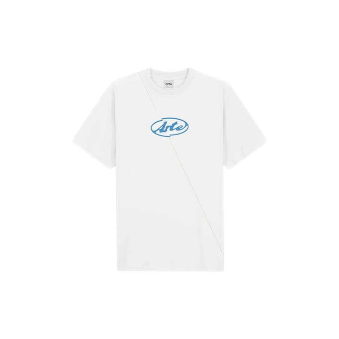 Mannen T-shirt Circle Logo Tee White