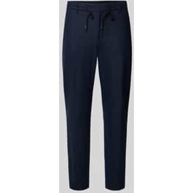Tapered stoffen broek met wol Model 'PERIN'