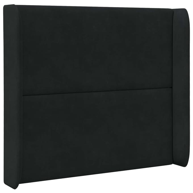vidaXL - Hoofdbord - oor - Zwart - 80 - x - 16 - x - 4 - cm - Fluweel