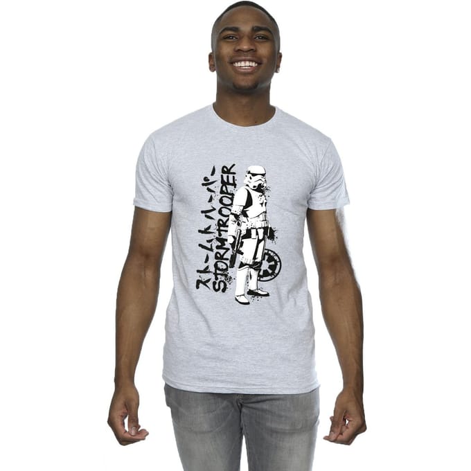 Star Wars Heren Japans Stormtrooper T-Shirt (Sportgrijs)